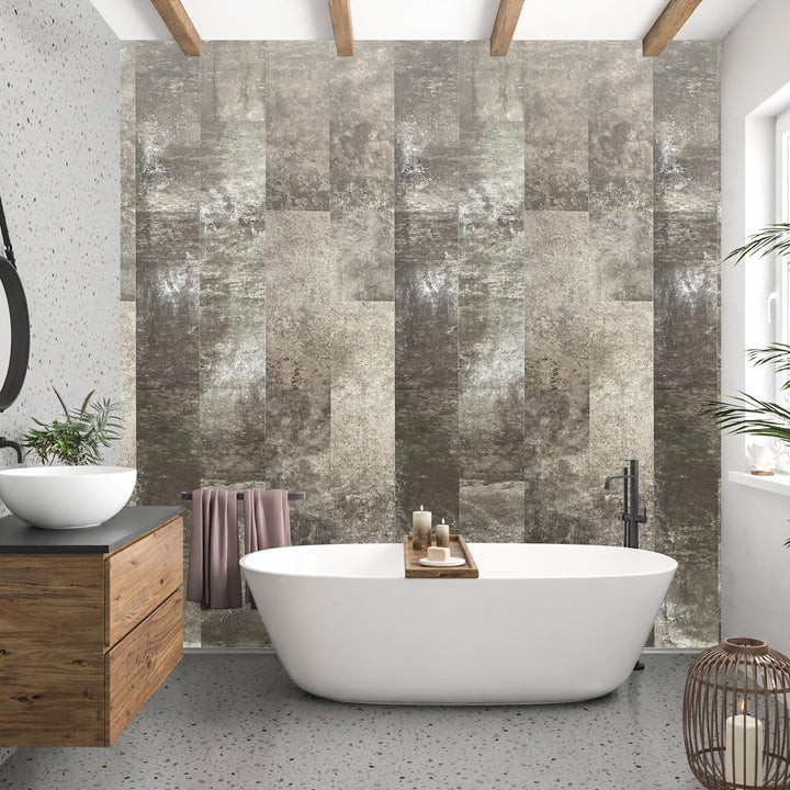 Sofia Dark Grey Slate 8mm Wall Panels PVC Shower Bathroom Cladding 2.6m x 0.25m