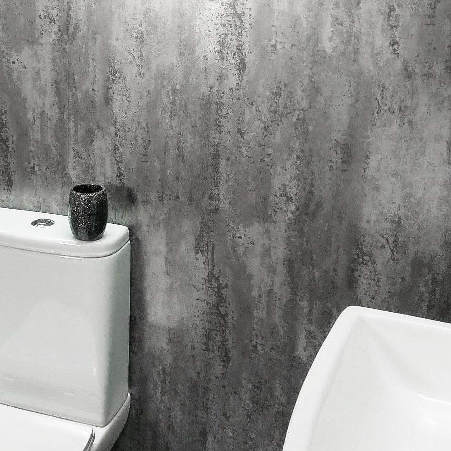 Sample of Anthracite Mist 10mm Bathroom Cladding PVC Shower Panels