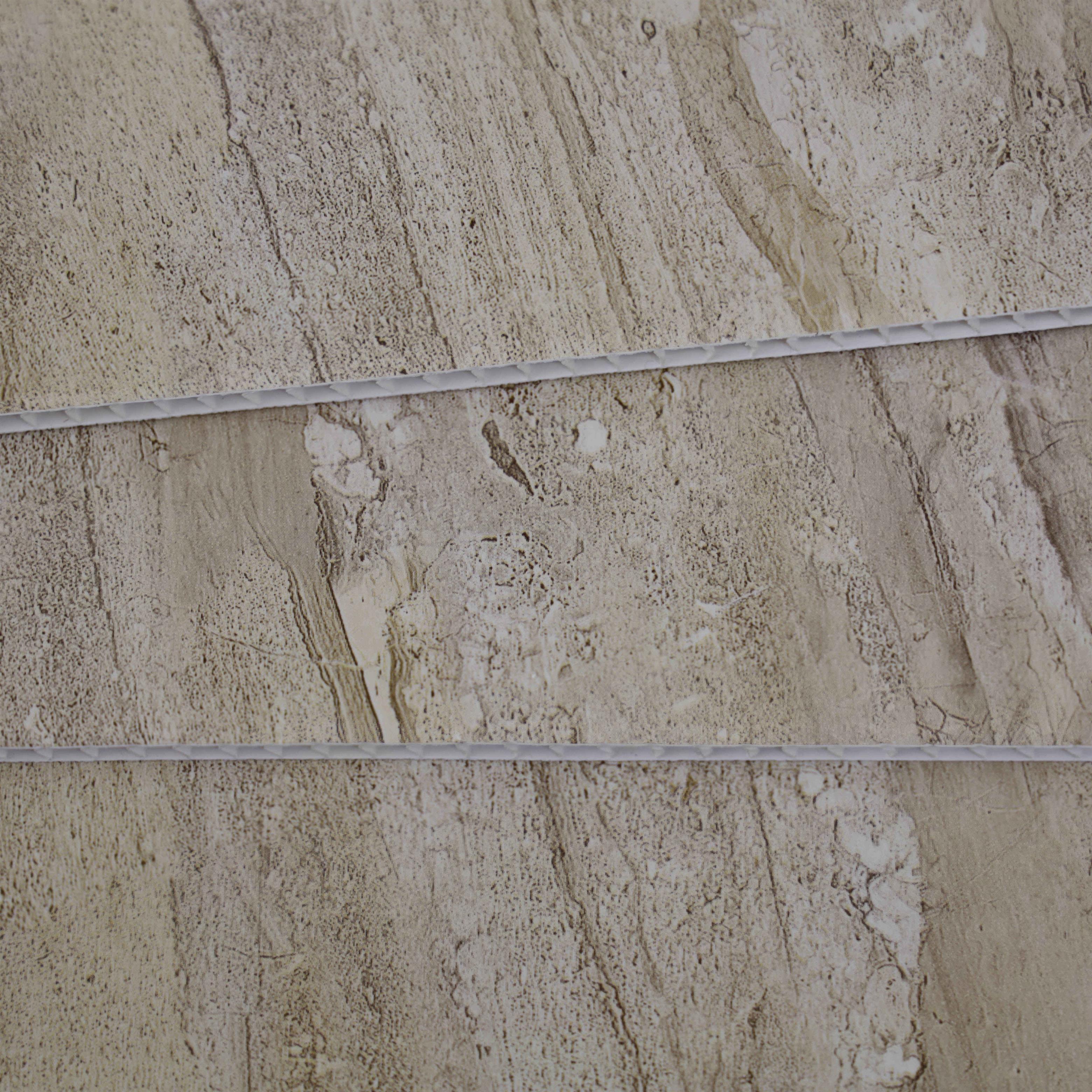 Beige Natural Sandstone 5mm Bathroom Cladding Wet Wall Panels