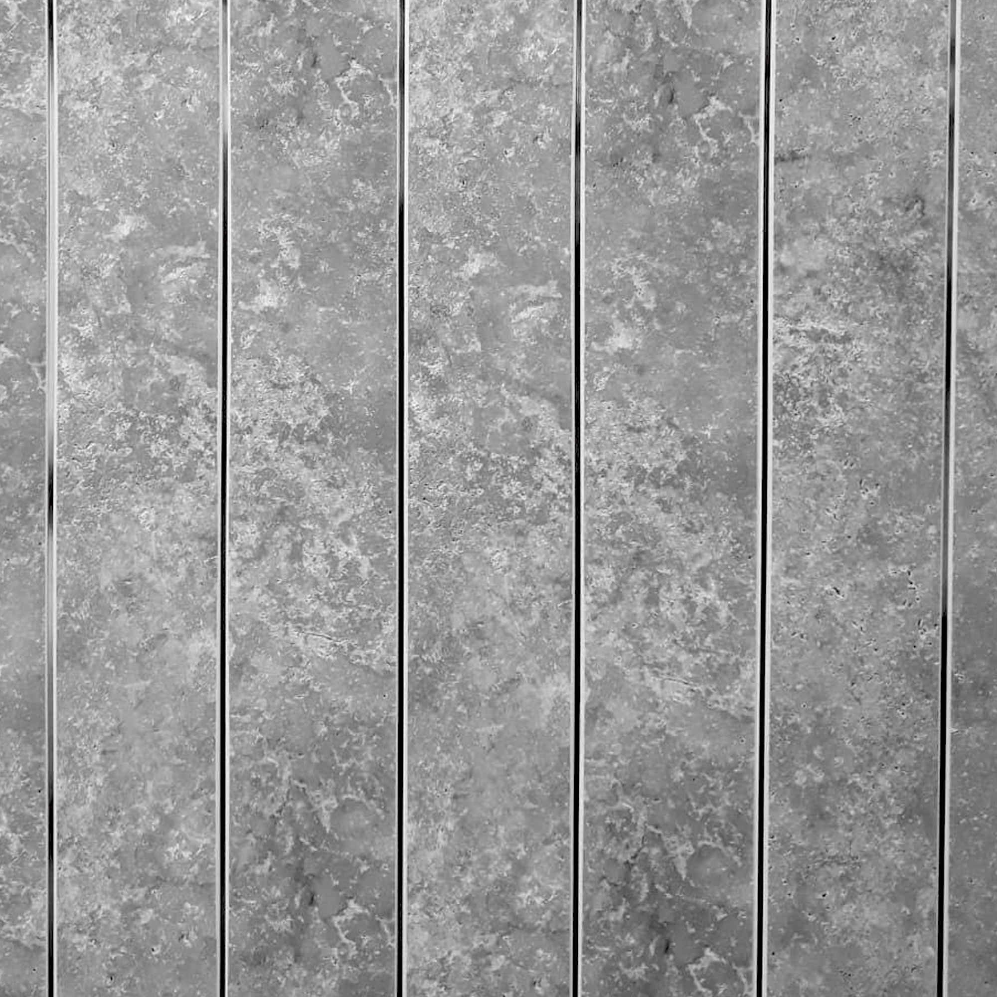Concrete Grey & Chrome 5mm Bathroom Wall Panels PVC Cladding