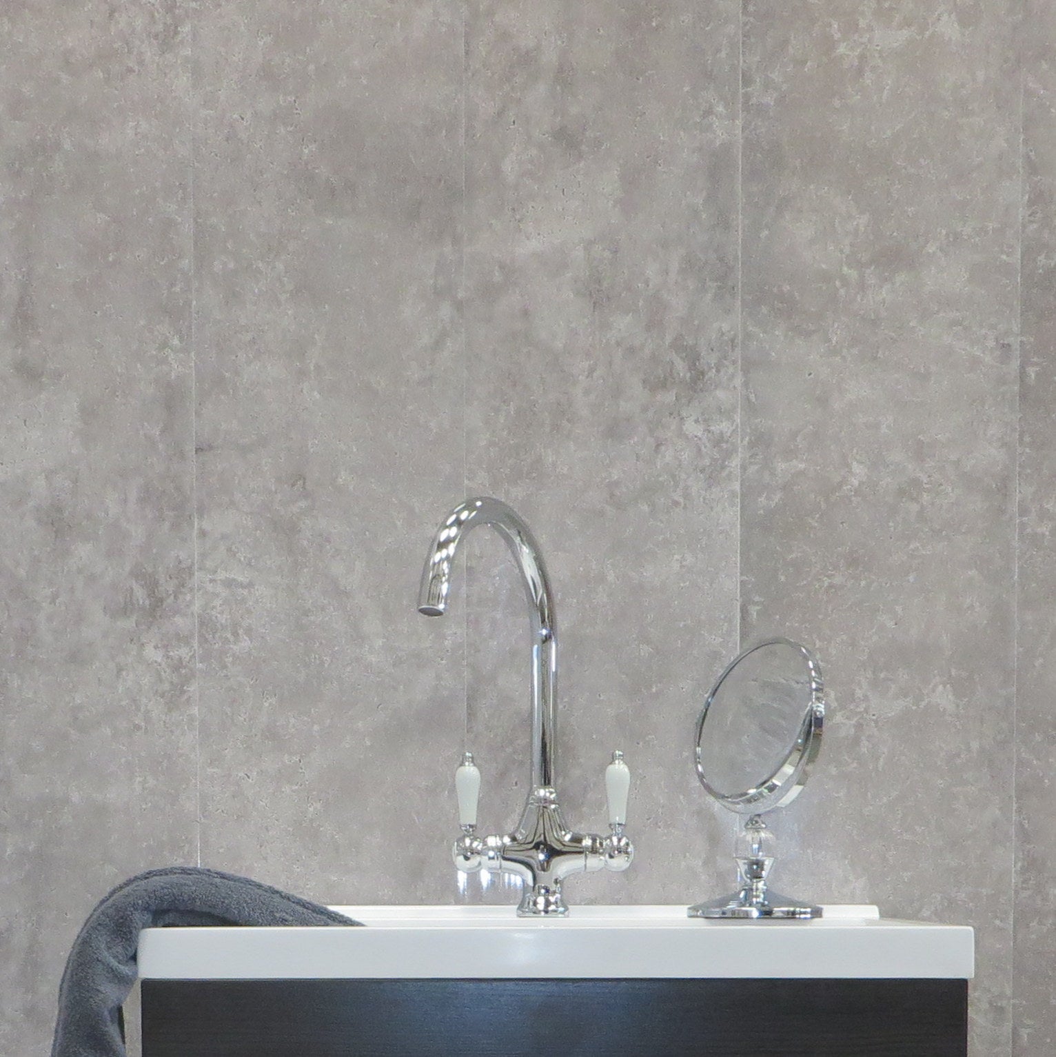 Concrete Grey 5mm Bathroom Cladding PVC Wall Panels
