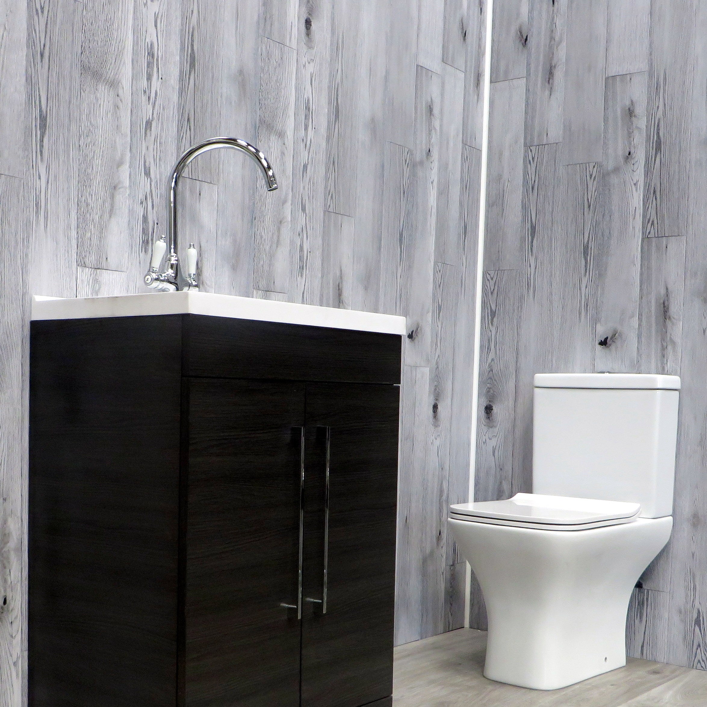 Distressed Grey Oak 8mm Bathroom Cladding PVC Wall Panels