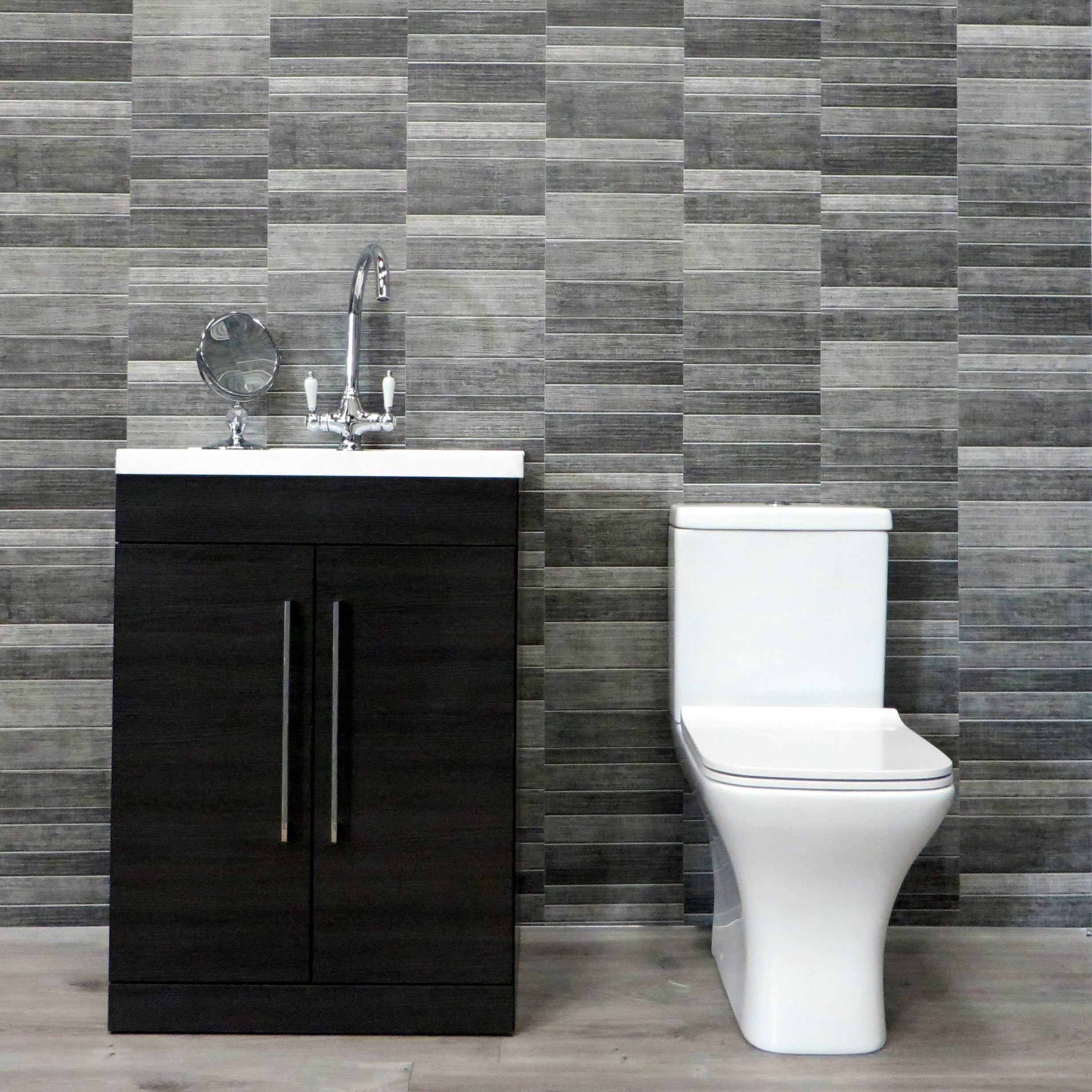 Sample of Dark Grey Small Tile 5mm Bathroom Cladding Wet Wall Panels
