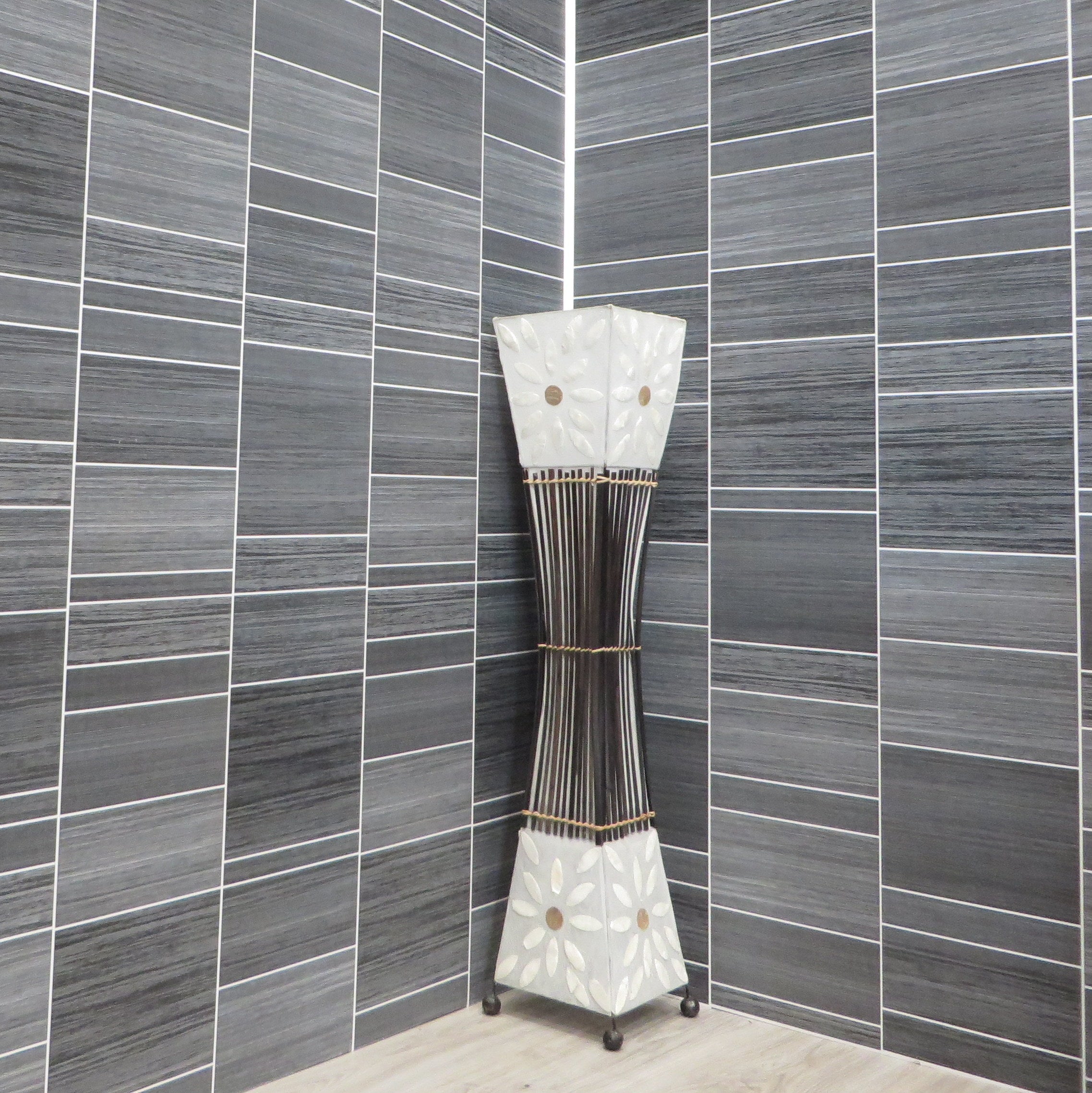 Sample of Executive Grey 8mm Bathroom Wall Panels PVC Cladding