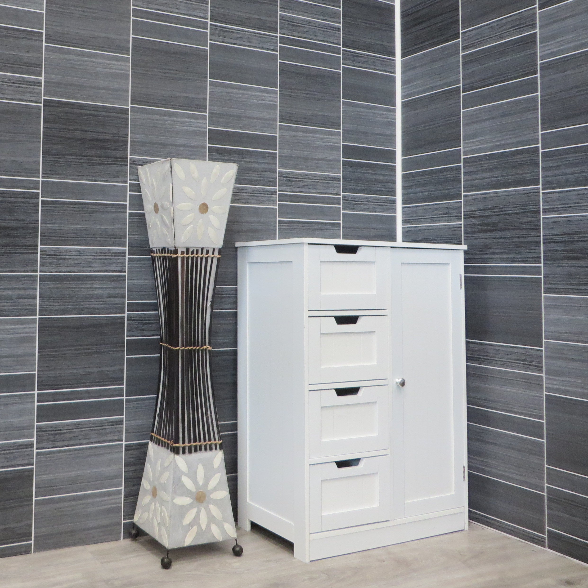 Executive Grey 8mm Bathroom Wall Panels PVC Cladding