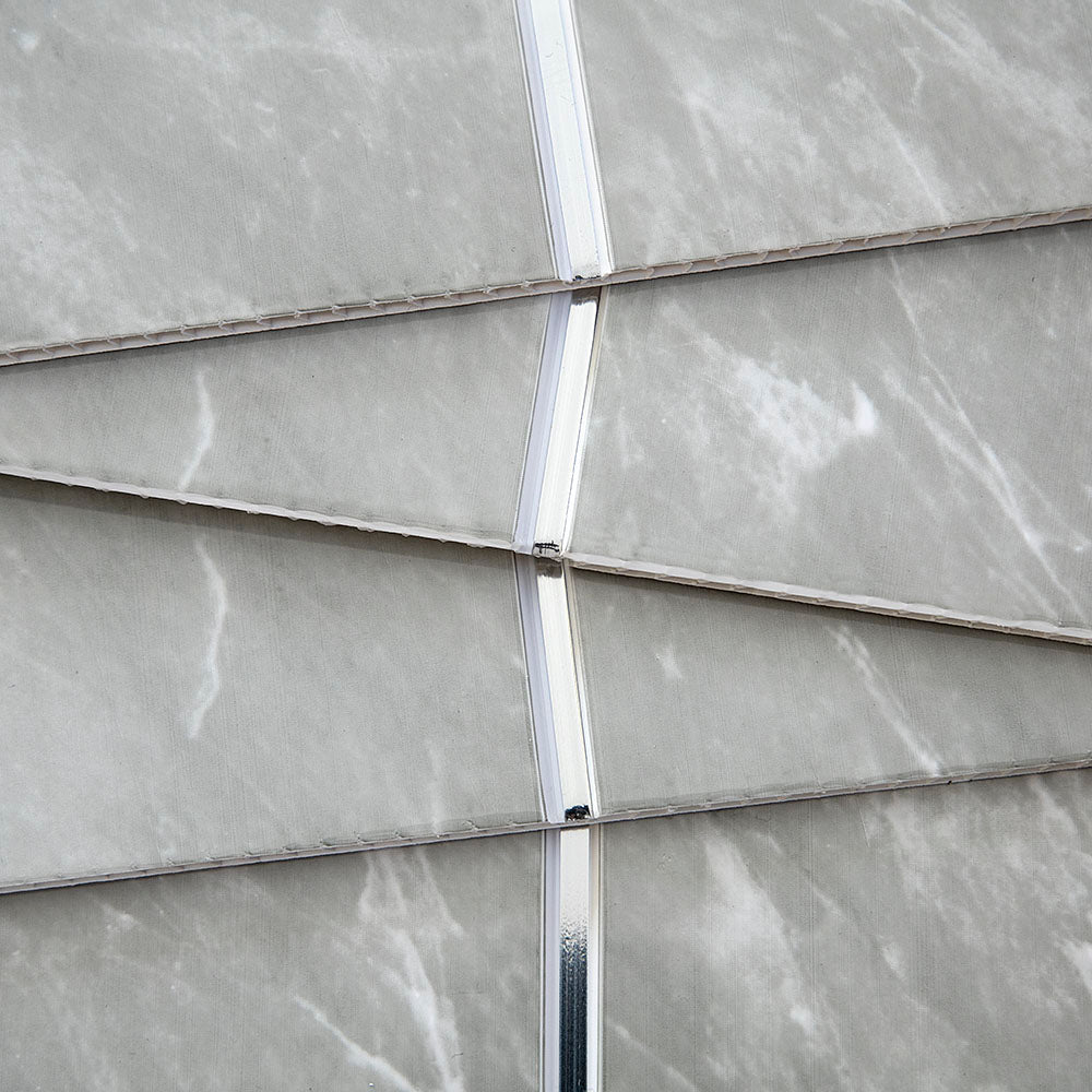 Grey Marble & Chrome 5mm Bathroom Cladding Wet Wall Panels