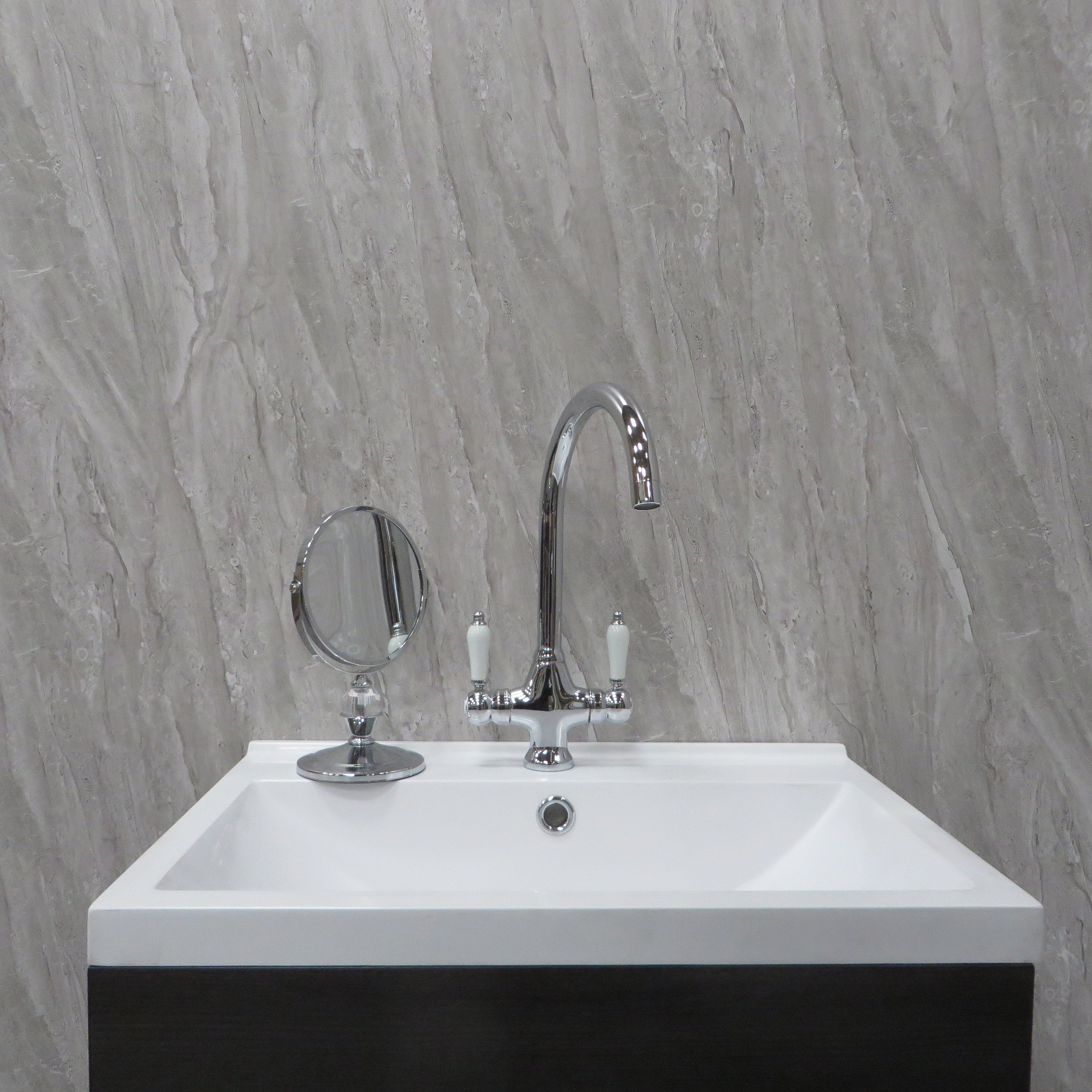 Sample of Grey Natural Sandstone 10mm Bathroom Cladding Shower Wall Panels