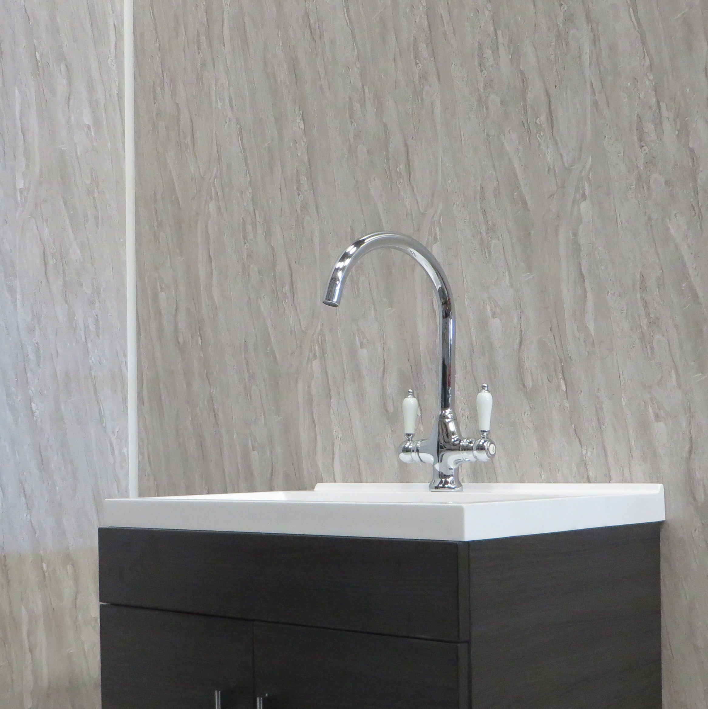 Grey Natural Sandstone 5mm Bathroom Cladding PVC Wall Panels