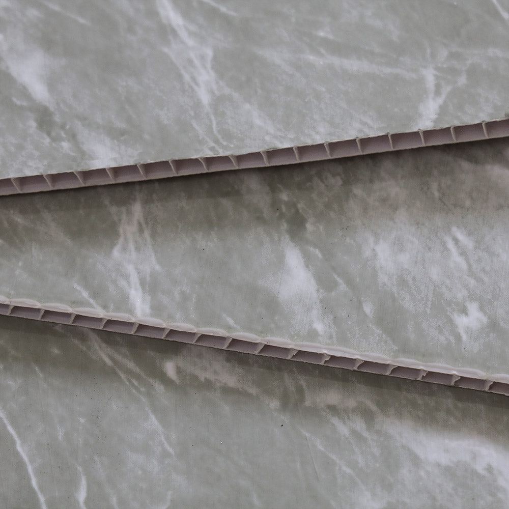 Sample of Grey Marble 8mm Bathroom Wall Panels PVC Cladding