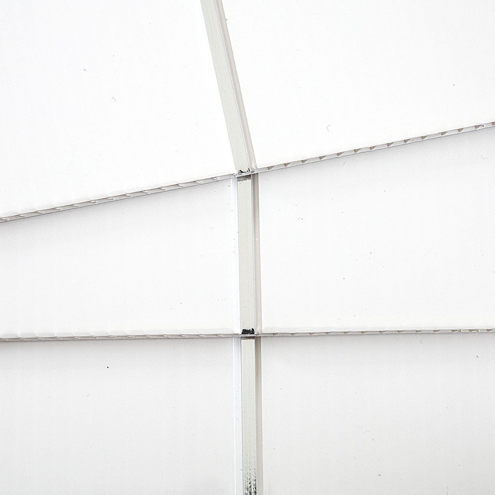 Sample of Gloss White & Chrome 5mm Bathroom Cladding Ceiling Panels