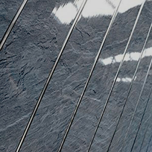 Sample of Hewn Slate & Chrome 5mm Bathroom Cladding PVC Wall Panels