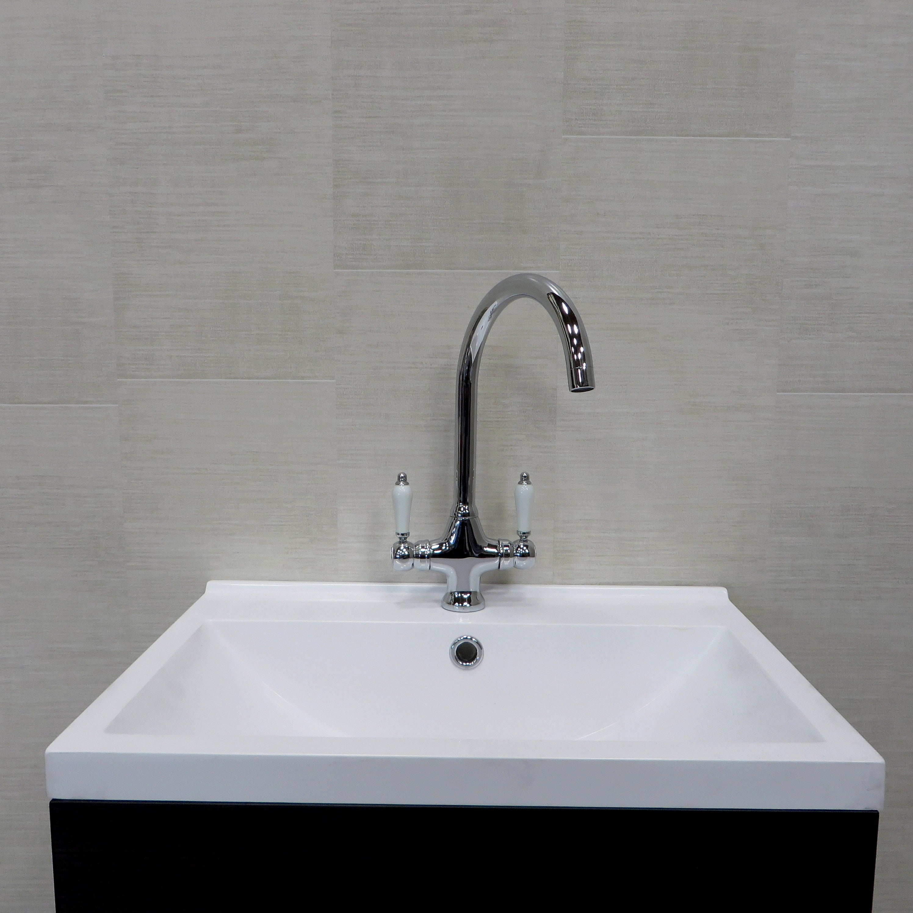 Sample of Light Grey Large Tile 5mm Bathroom Cladding Wet Wall Panels