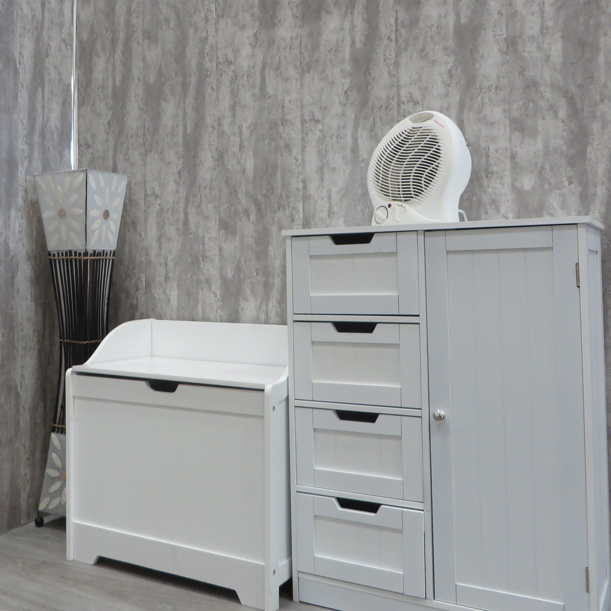 Sample of Silver Mist 5mm Bathroom Wall Panels PVC Cladding
