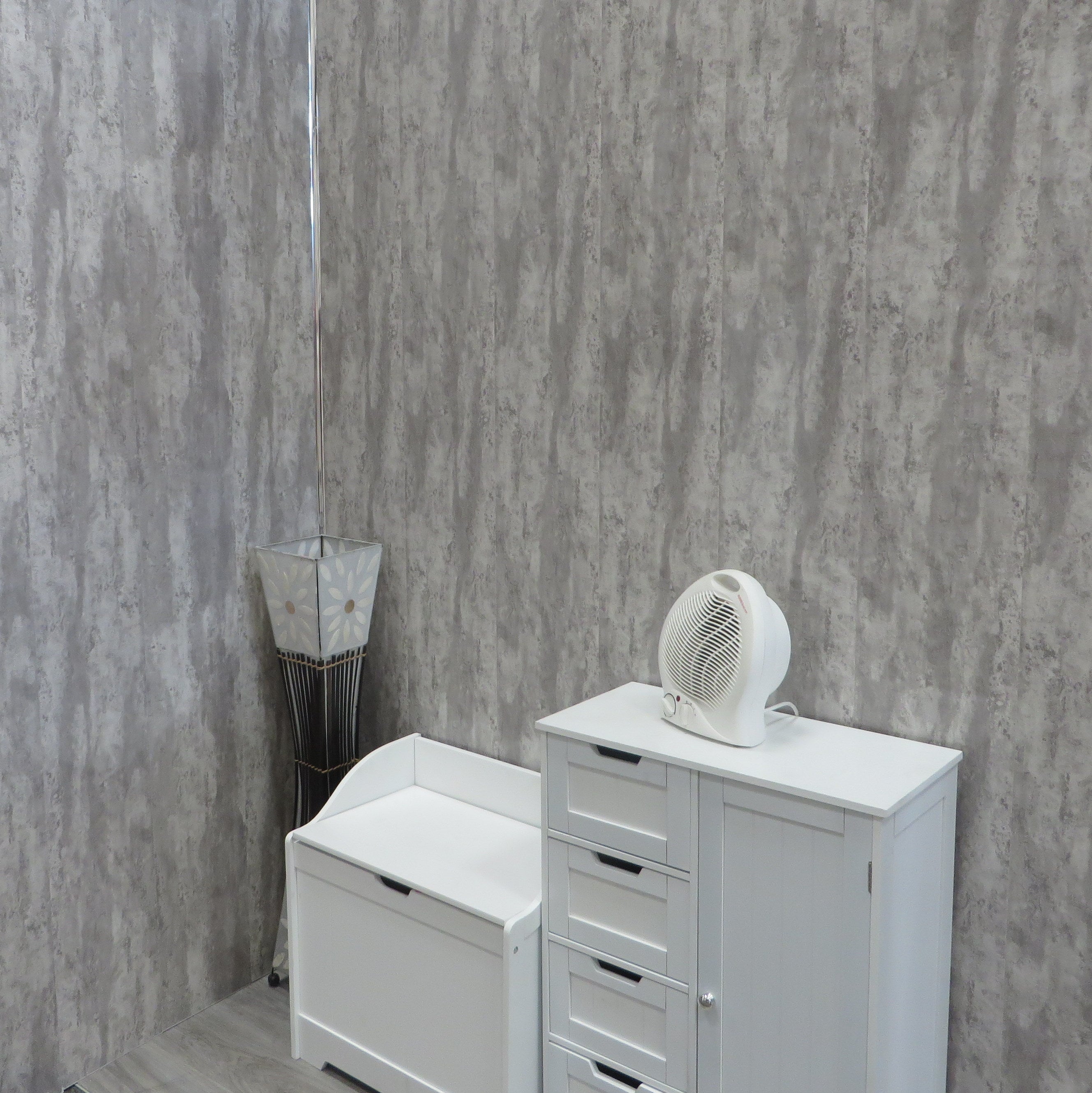 Sample of Silver Mist 5mm Bathroom Wall Panels PVC Cladding
