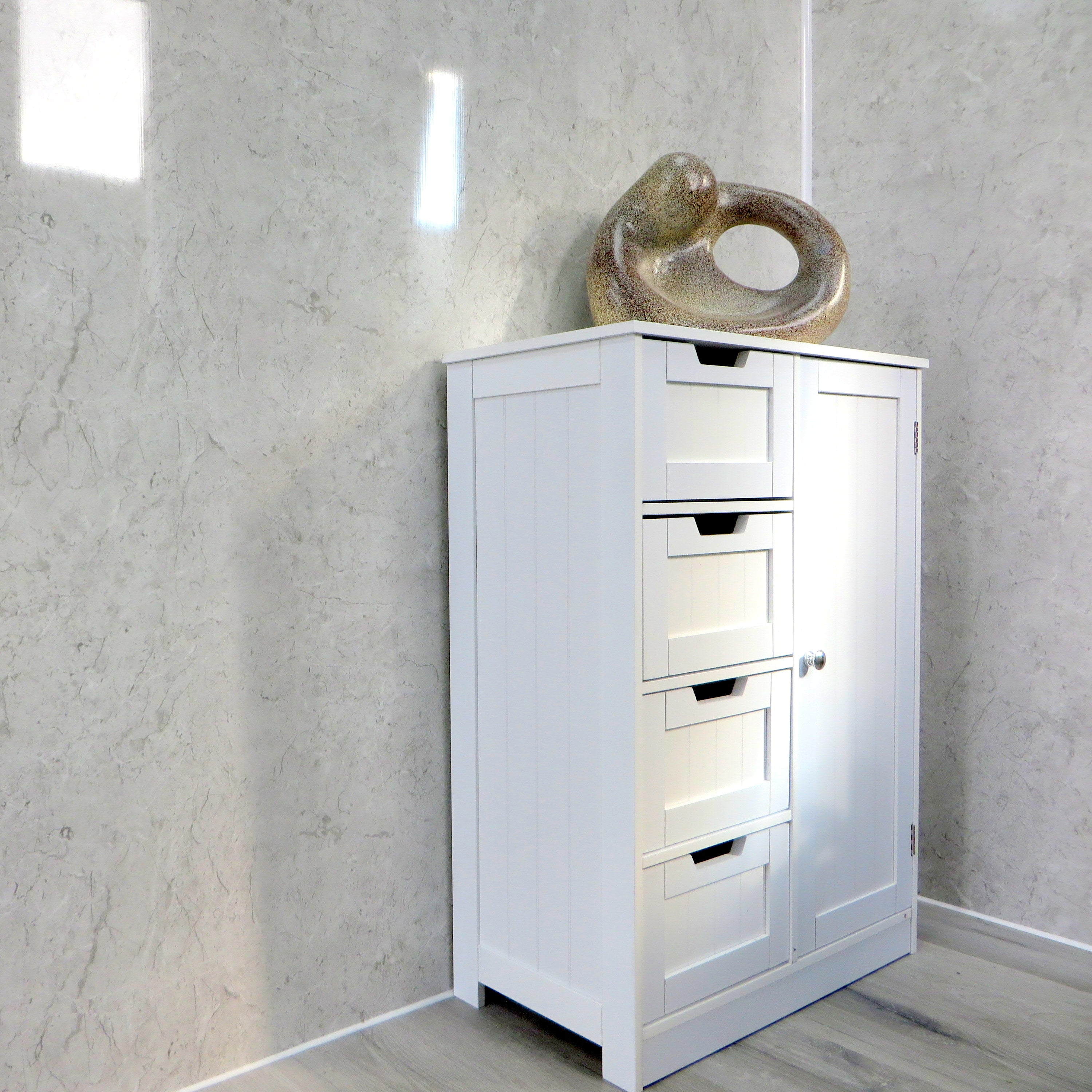 White Alabaster Marble 10mm Bathroom Cladding Shower Wall Panels