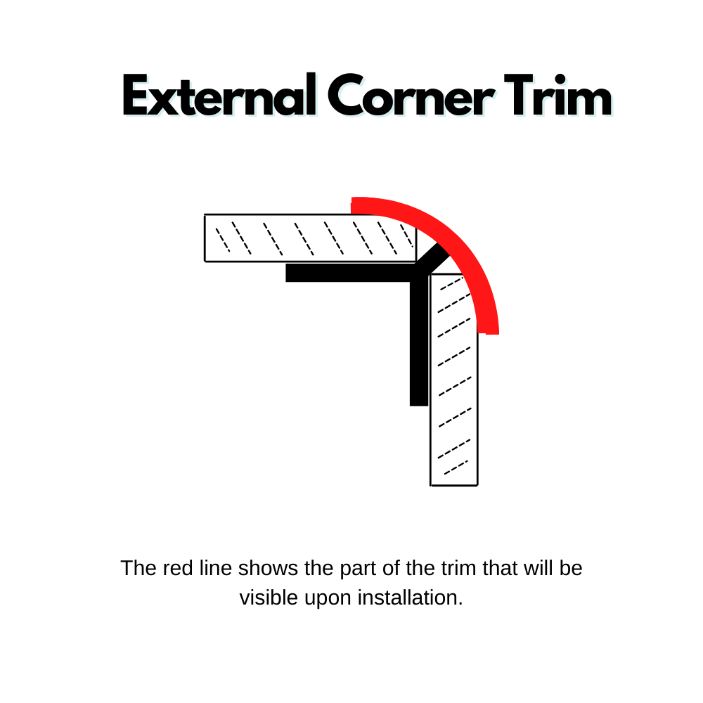 External Corner White 8mm